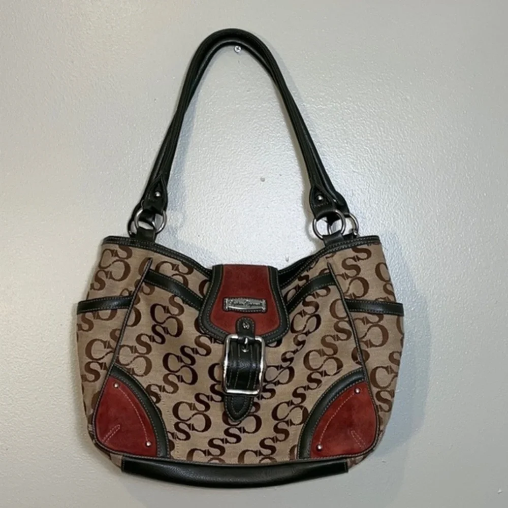 Sophia Caperelli shoulder bag brown tan burgundy